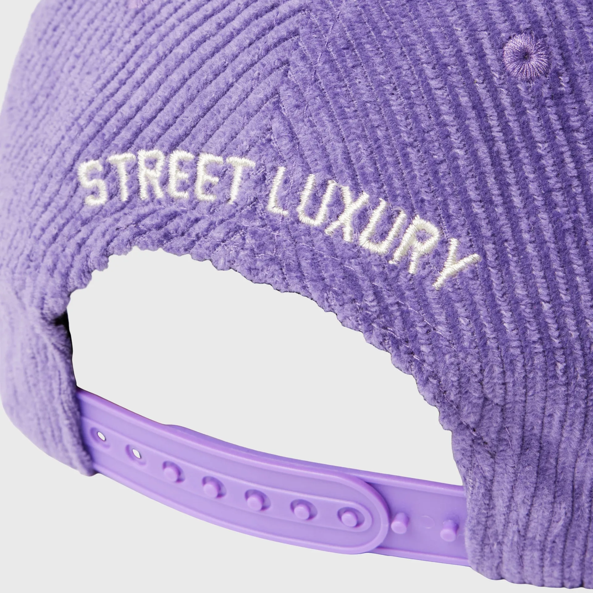 Homme Hotel Corduroy Hat Purple and Cream