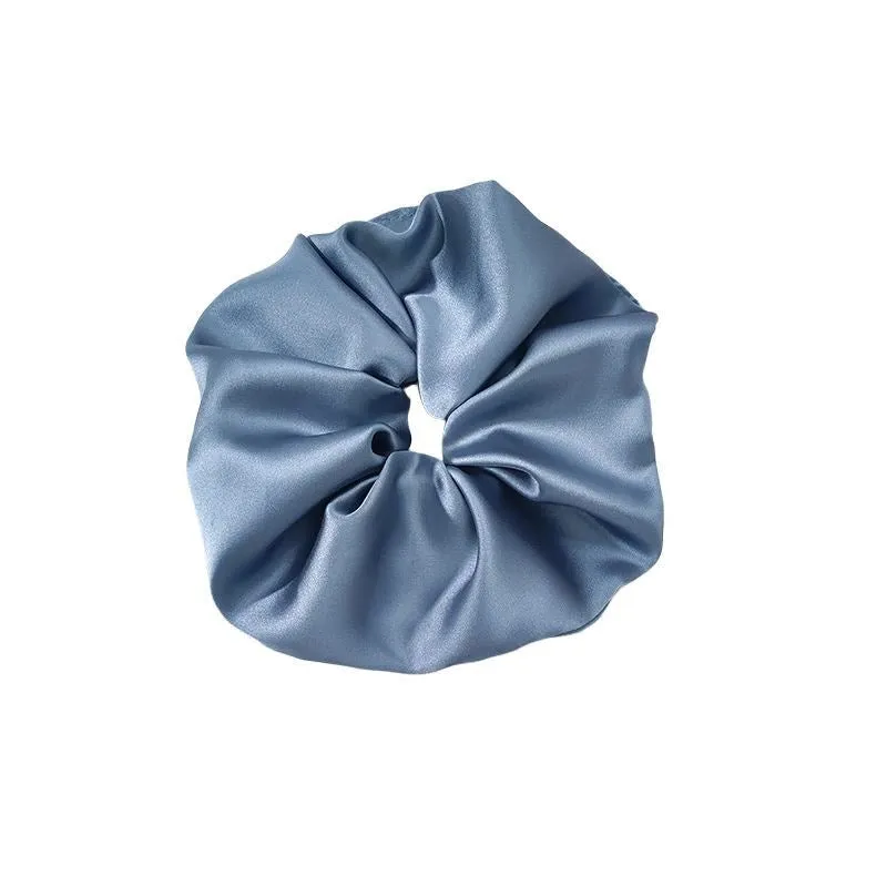 Hydrangea Blue Silky Scrunchie