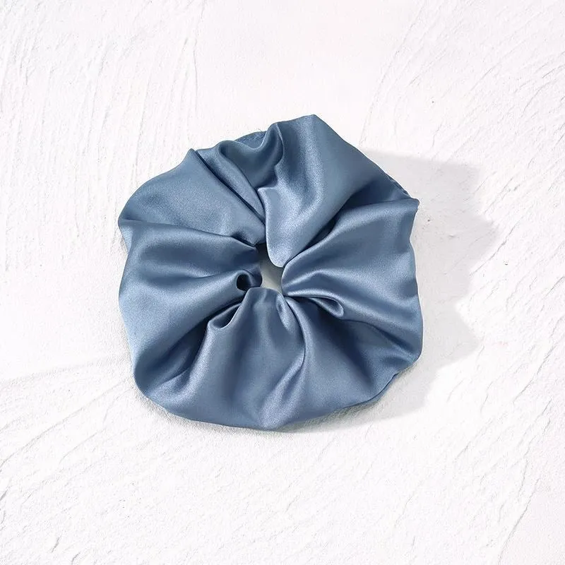 Hydrangea Blue Silky Scrunchie