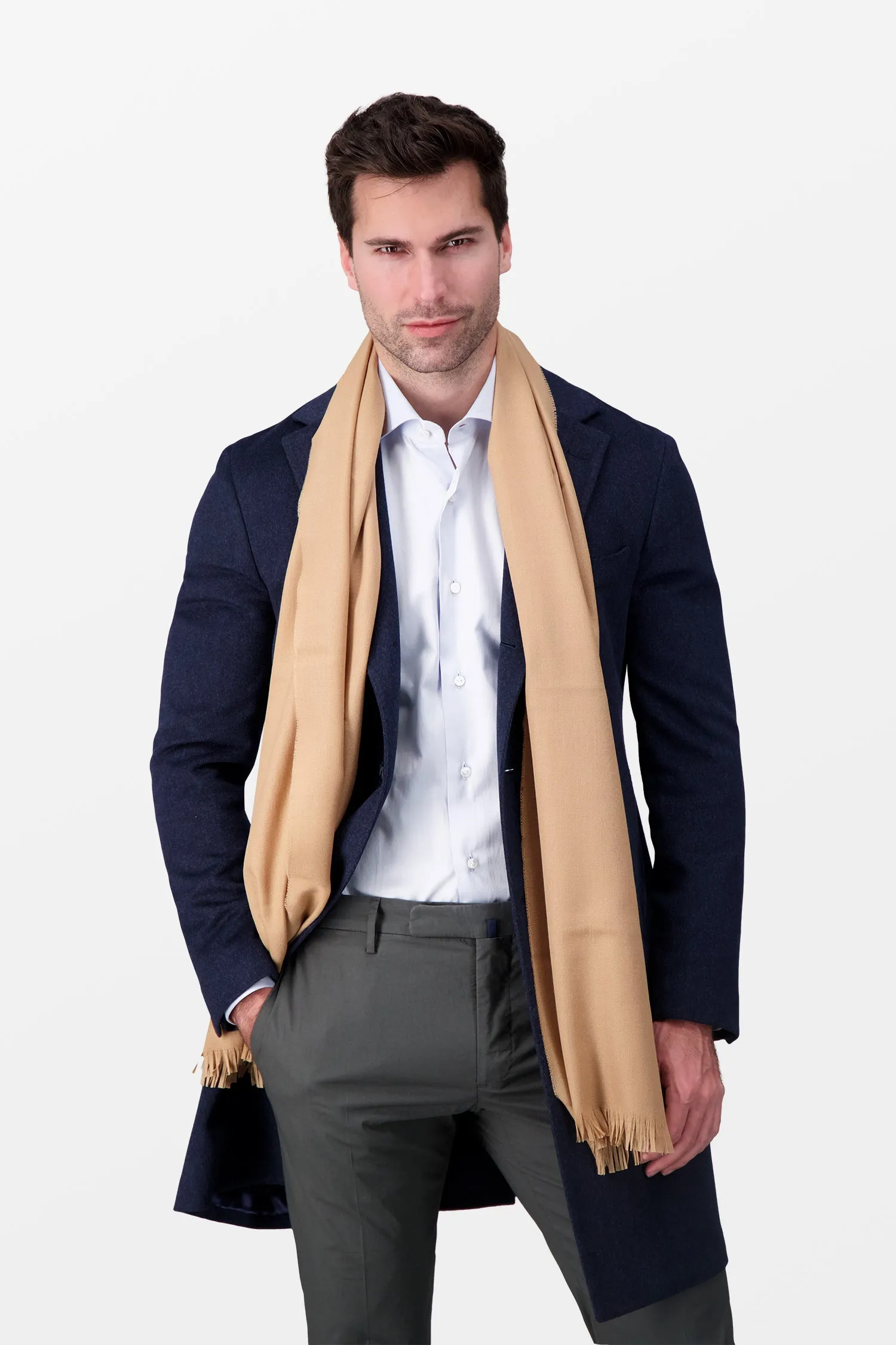 Joshua Ellis Beige Scarf