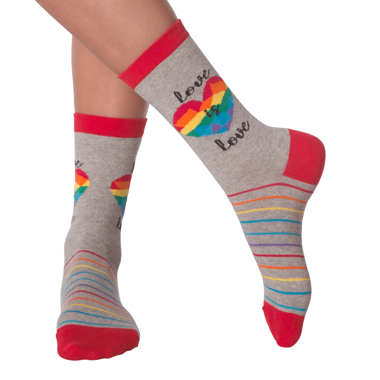 K.Bell Women's Love Is Love Crew Socks