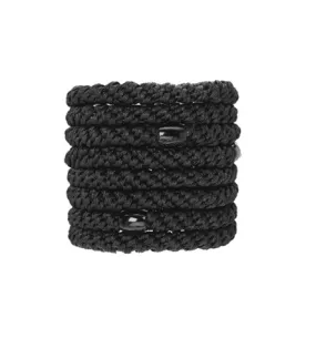 L. Erickson Ponytail Holders - Set of Eight- Black