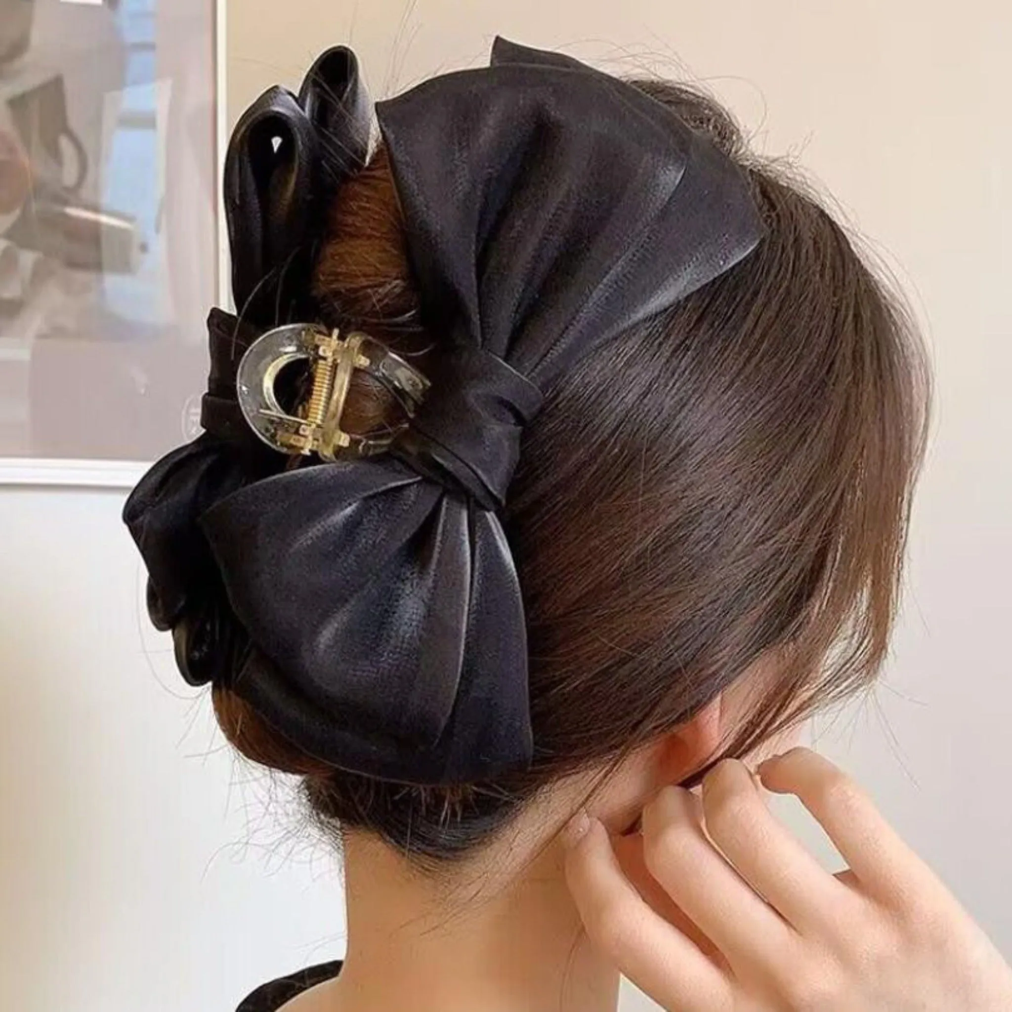 Large Double Ribbon Bow Hair Clip