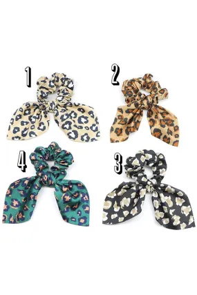 Leopard hair ties