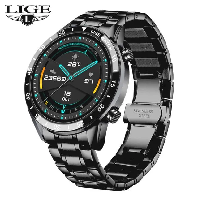 LIGE 2021 New Bluetooth Call Full Touch Screen SmartWatch