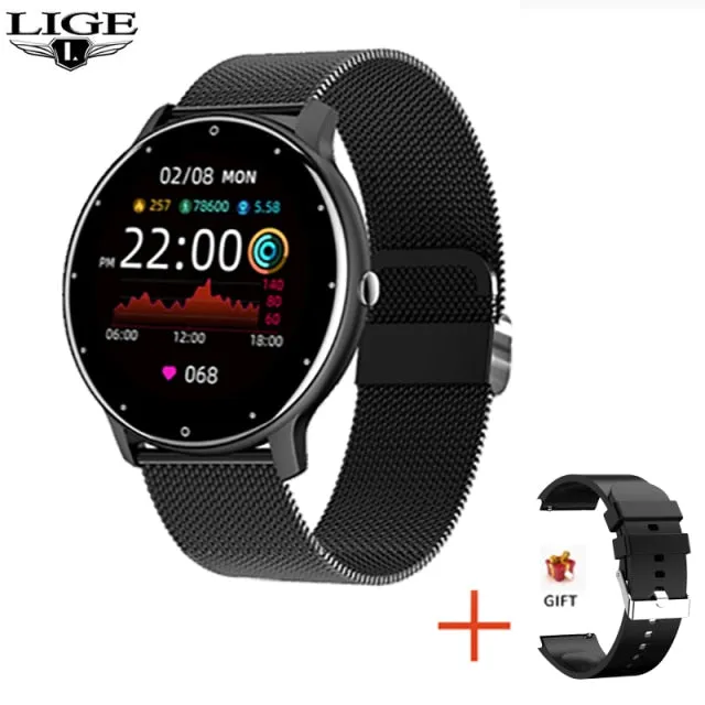 LIGE 2021 New Bluetooth Call Full Touch Screen SmartWatch