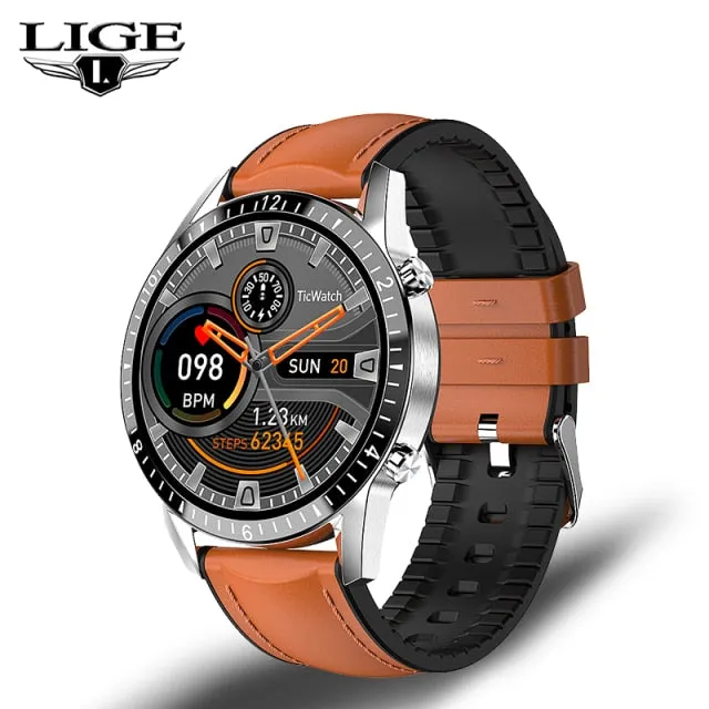 LIGE 2021 New IP67 Men's Bluetooth Call SmartWatch