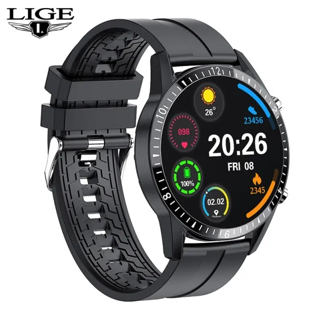 LIGE 2021 New IP67 Men's Bluetooth Call SmartWatch