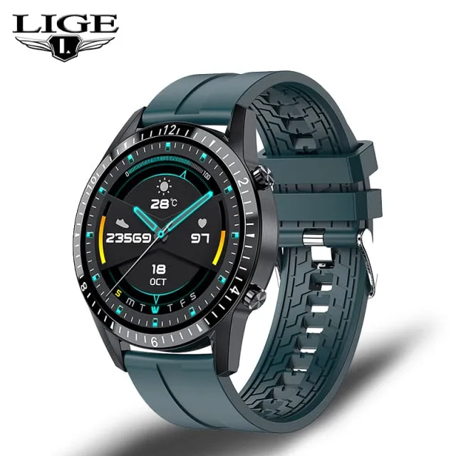 LIGE 2021 New IP67 Men's Bluetooth Call SmartWatch