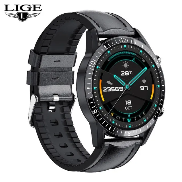 LIGE 2021 New IP67 Men's Bluetooth Call SmartWatch