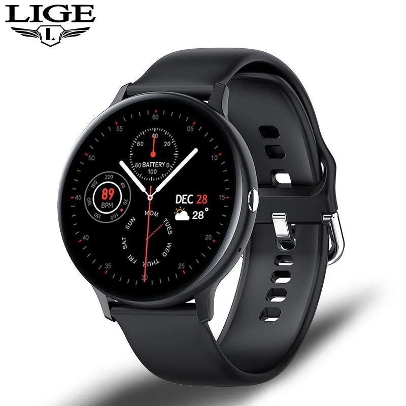 LIGE  Bluetooth Answer Call Smart Watch Men Full Touch Dial Call Fitness Tracker IP68 Waterproof 5G ROM Smartwatch for xiaomi