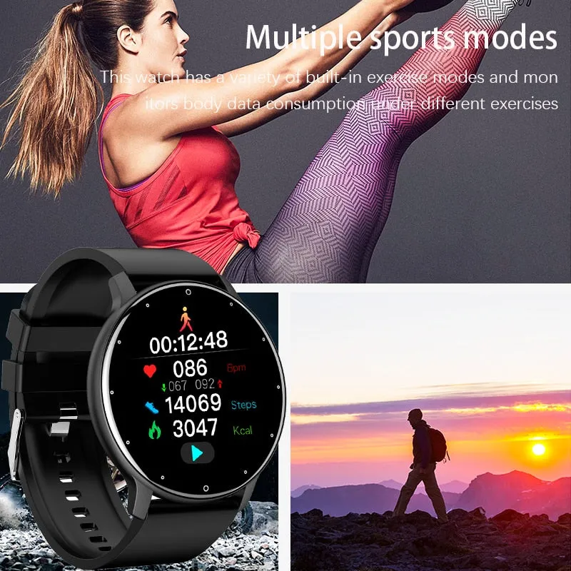 LIGE New Smart Watch Men Full Touch Screen Sport Fitness Watch IP67 Waterproof Bluetooth For Android ios smartwatch Men box