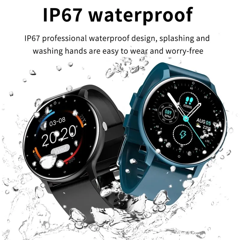 LIGE New Smart Watch Men Full Touch Screen Sport Fitness Watch IP67 Waterproof Bluetooth For Android ios smartwatch Men box