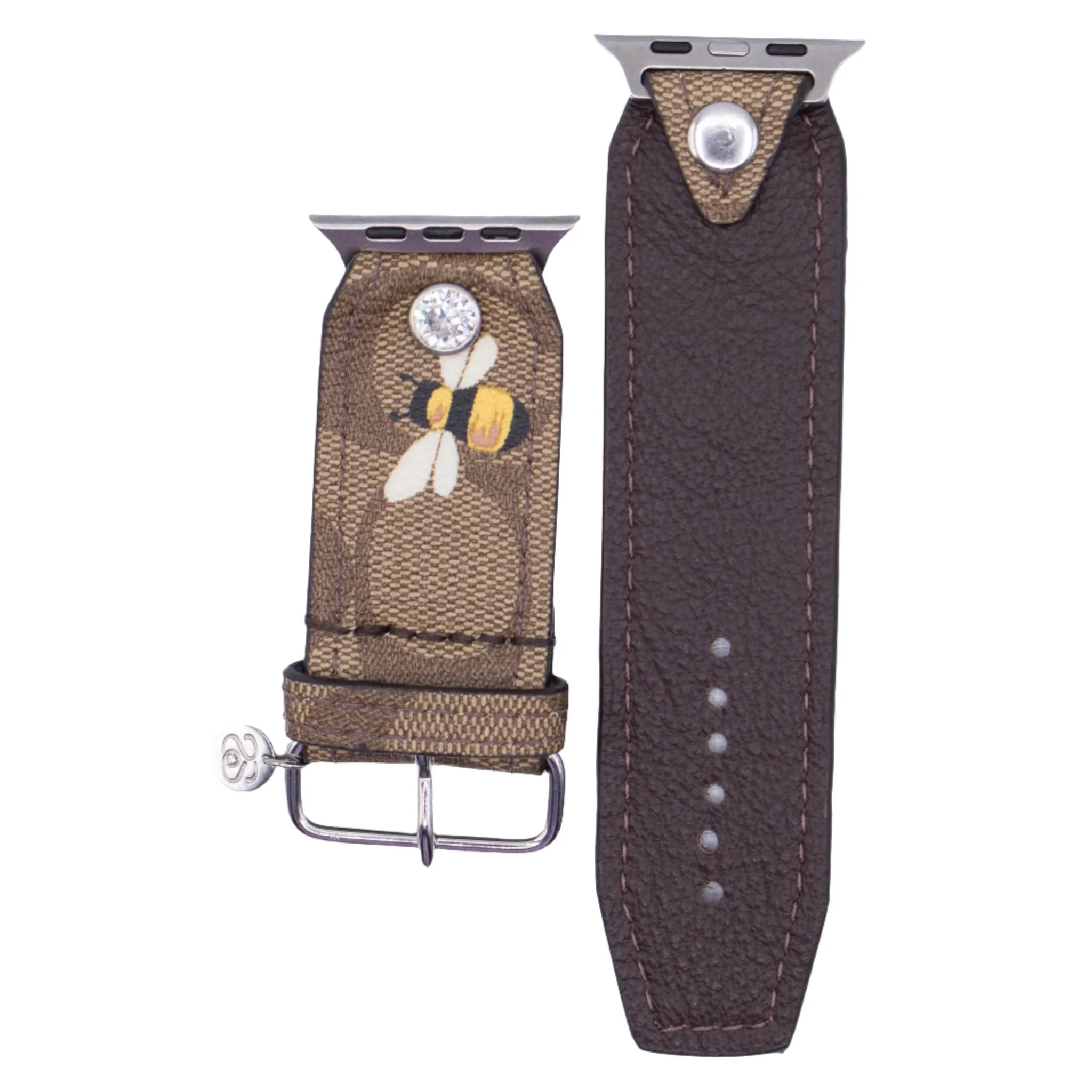 Limited Edition - Upcycled Brown Coach Bee Sivella Watchband