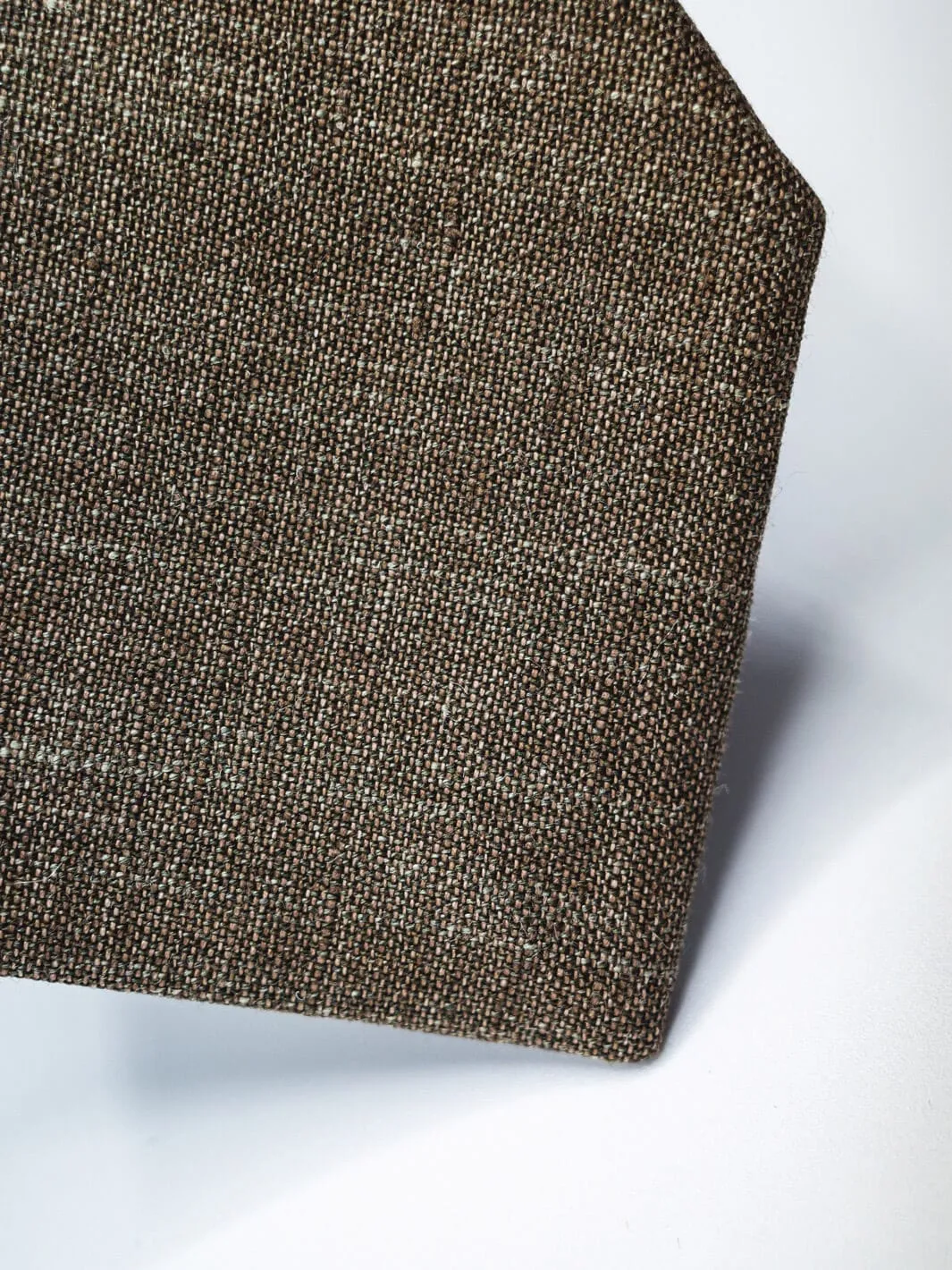 Linen-Wool Tie - Tobacco