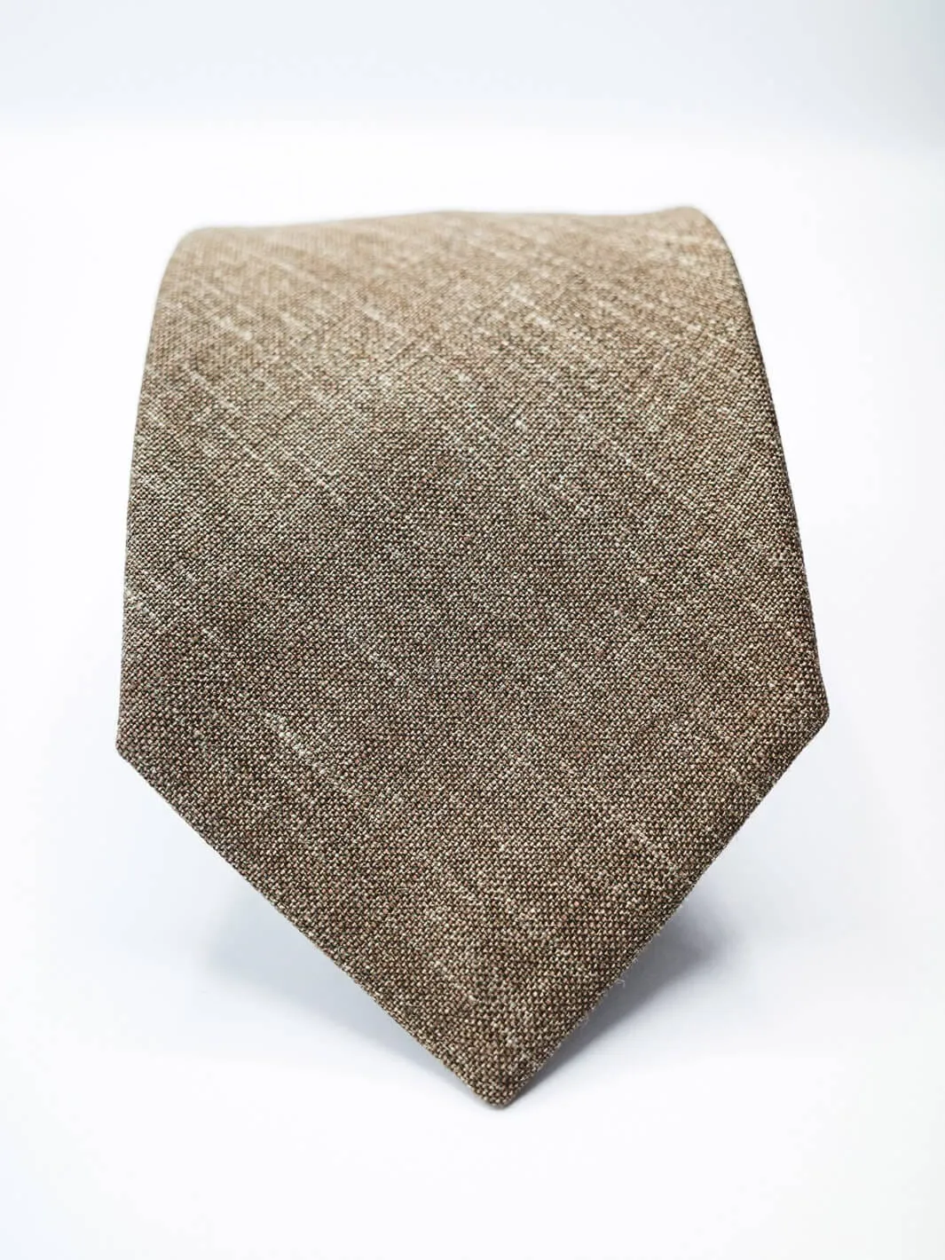 Linen-Wool Tie - Tobacco