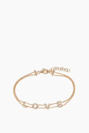 Love Chain Bracelet in 14k Yellow Gold