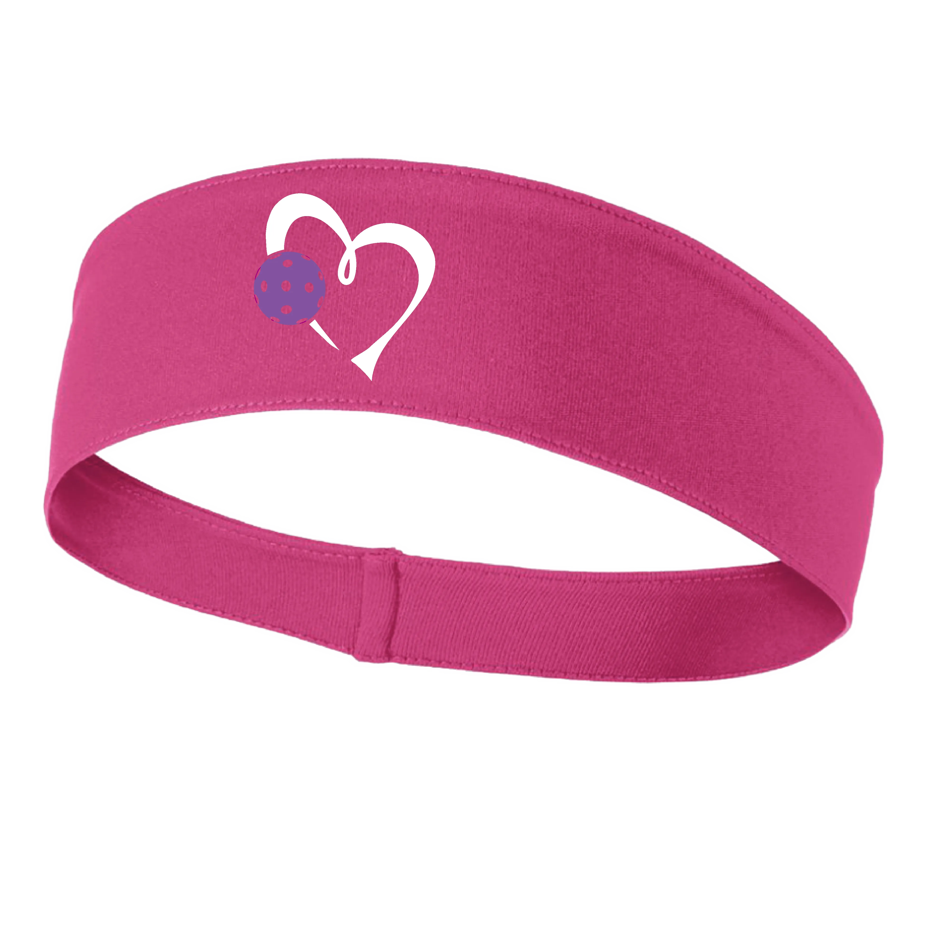 Love Pickleball Heart (Purple) | Pickleball Headband | 100% Polyester