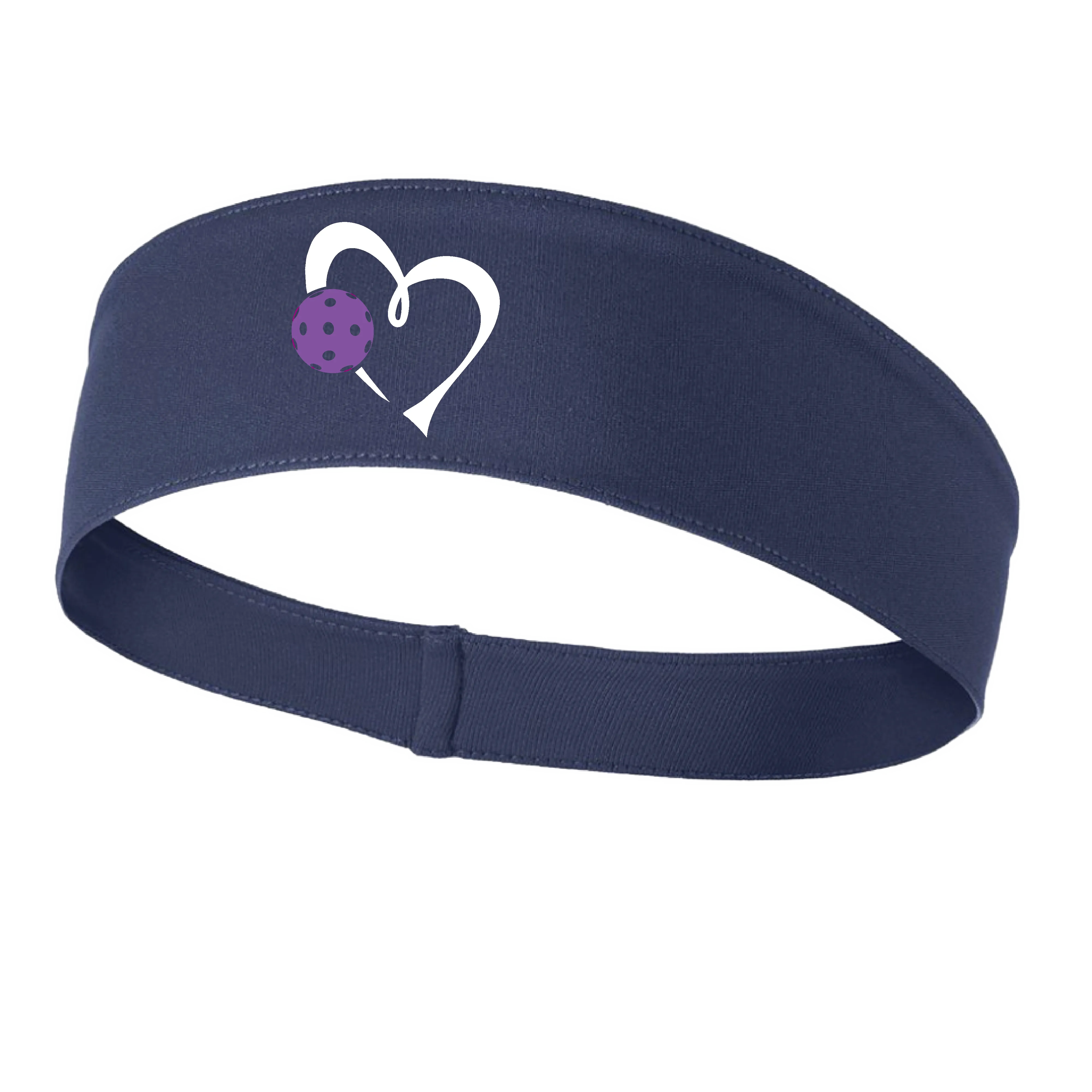 Love Pickleball Heart (Purple) | Pickleball Headband | 100% Polyester