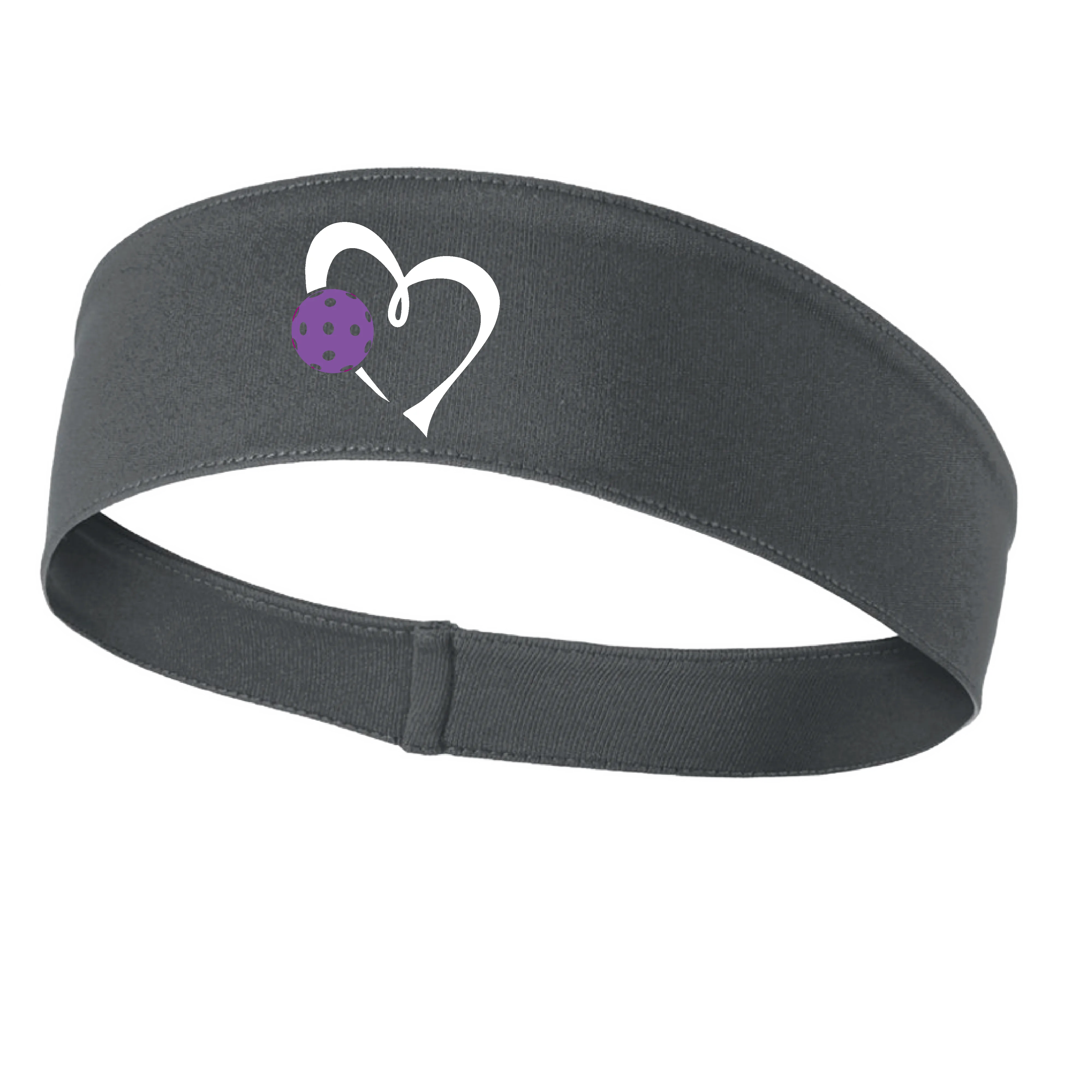 Love Pickleball Heart (Purple) | Pickleball Headband | 100% Polyester