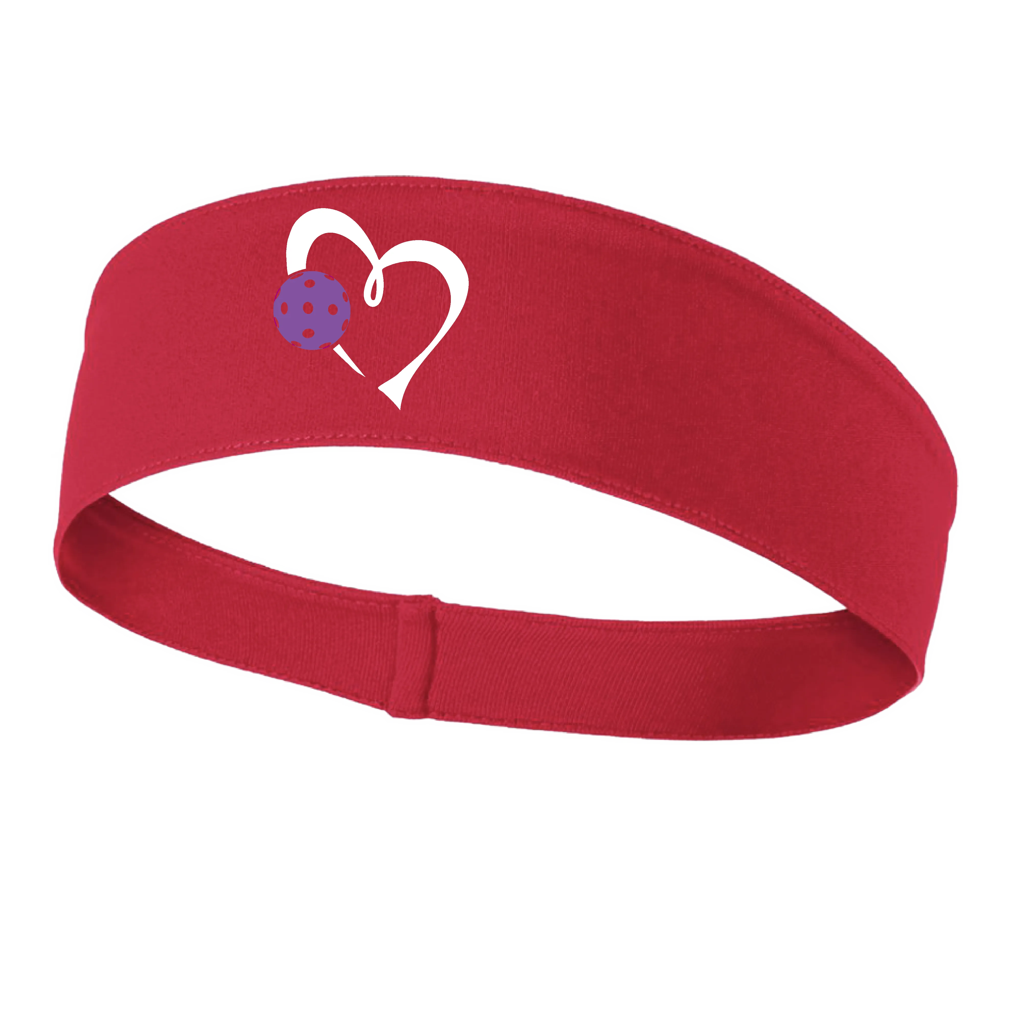 Love Pickleball Heart (Purple) | Pickleball Headband | 100% Polyester