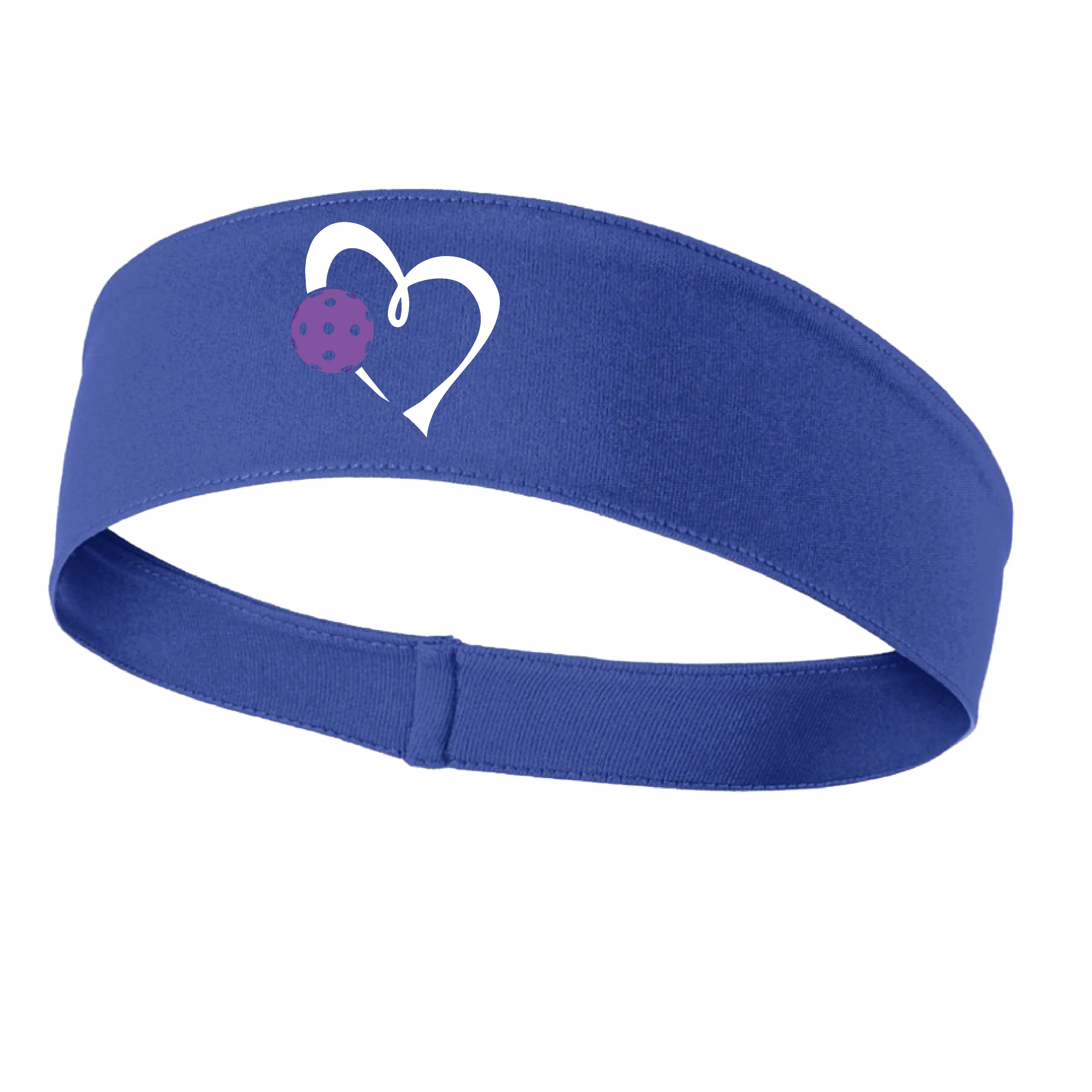 Love Pickleball Heart (Purple) | Pickleball Headband | 100% Polyester