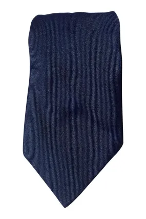 MACASETA Navy Blue Ribbed Neck Tie (54")