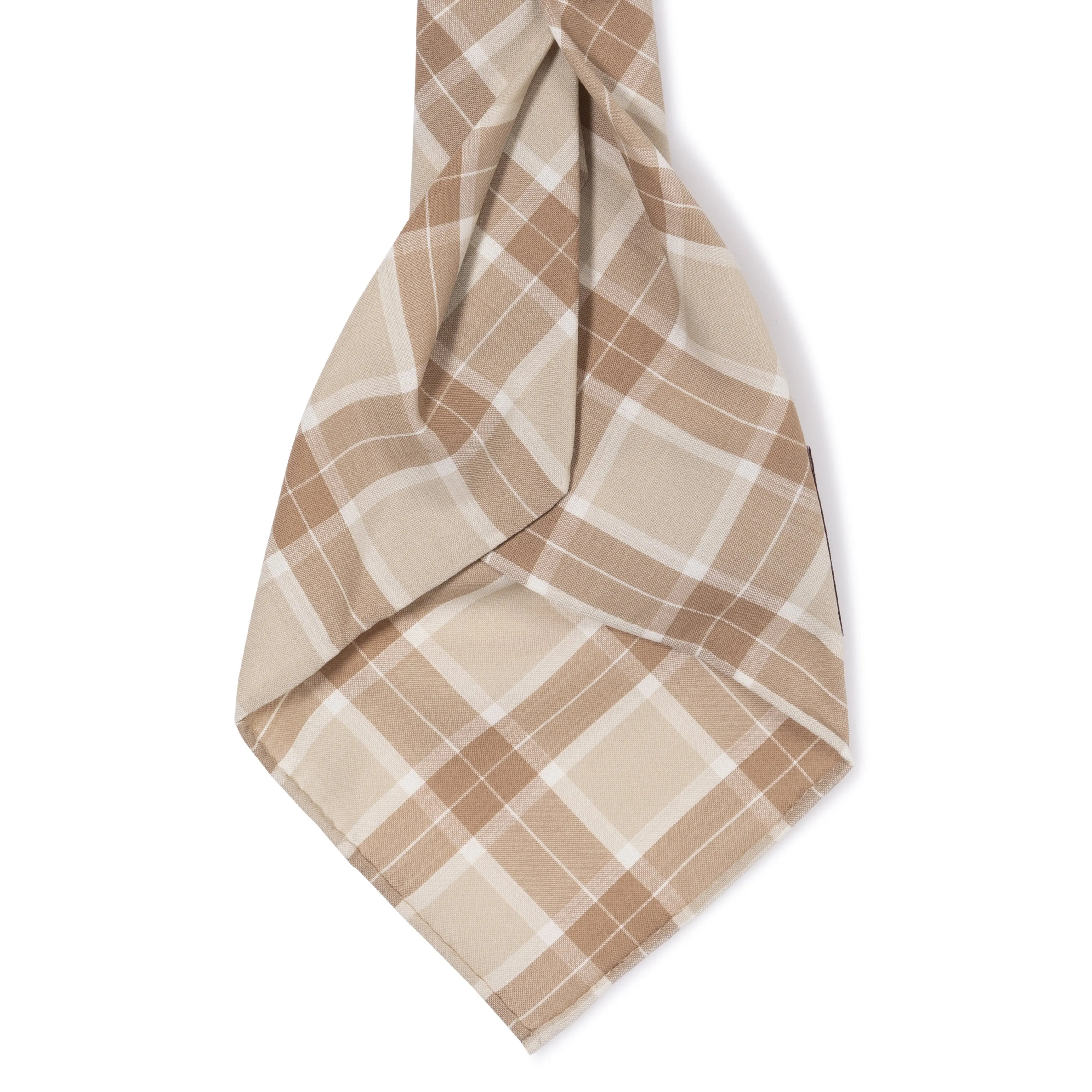 Merino Wool Check Seven-fold Tie