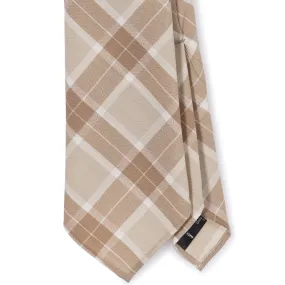 Merino Wool Check Seven-fold Tie