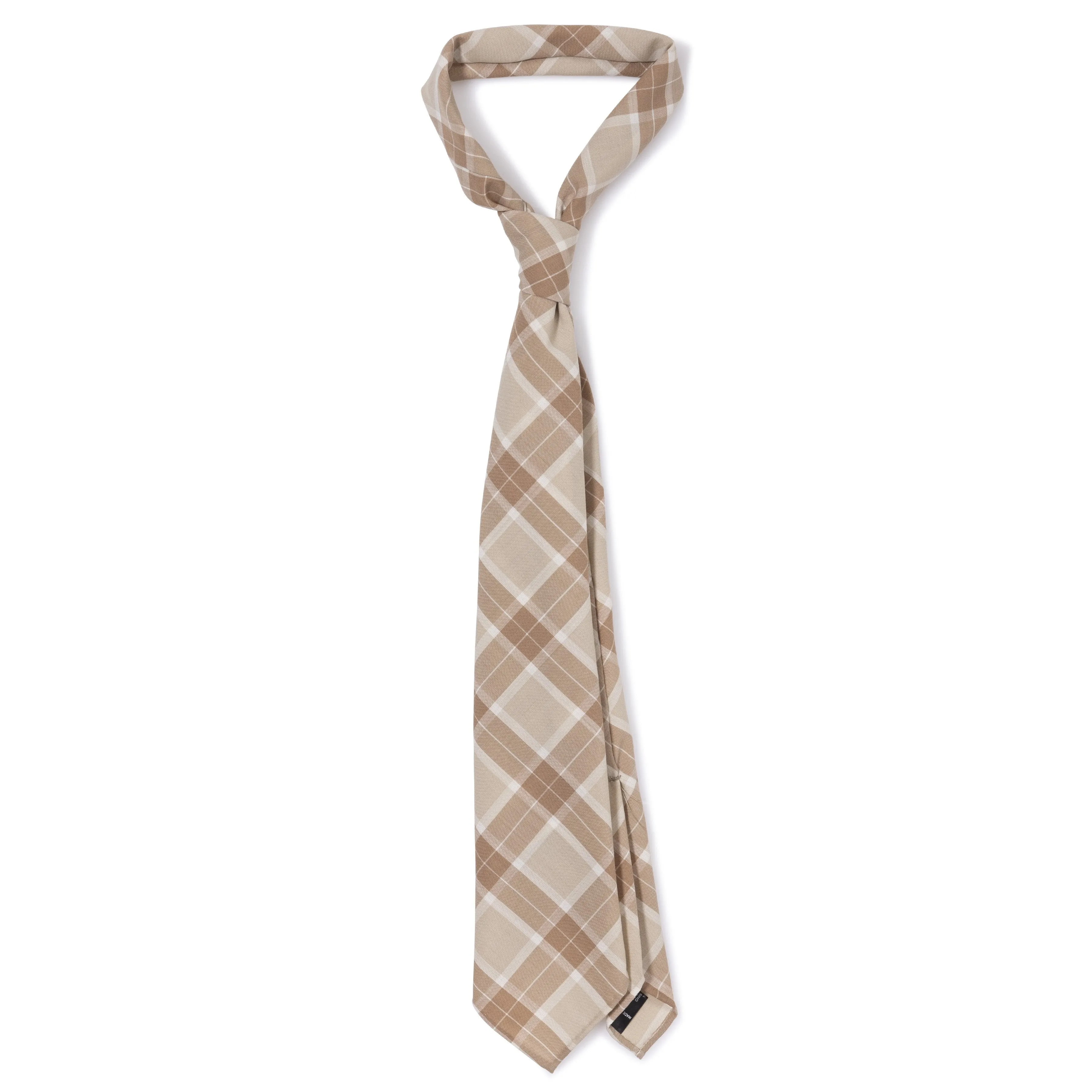 Merino Wool Check Seven-fold Tie