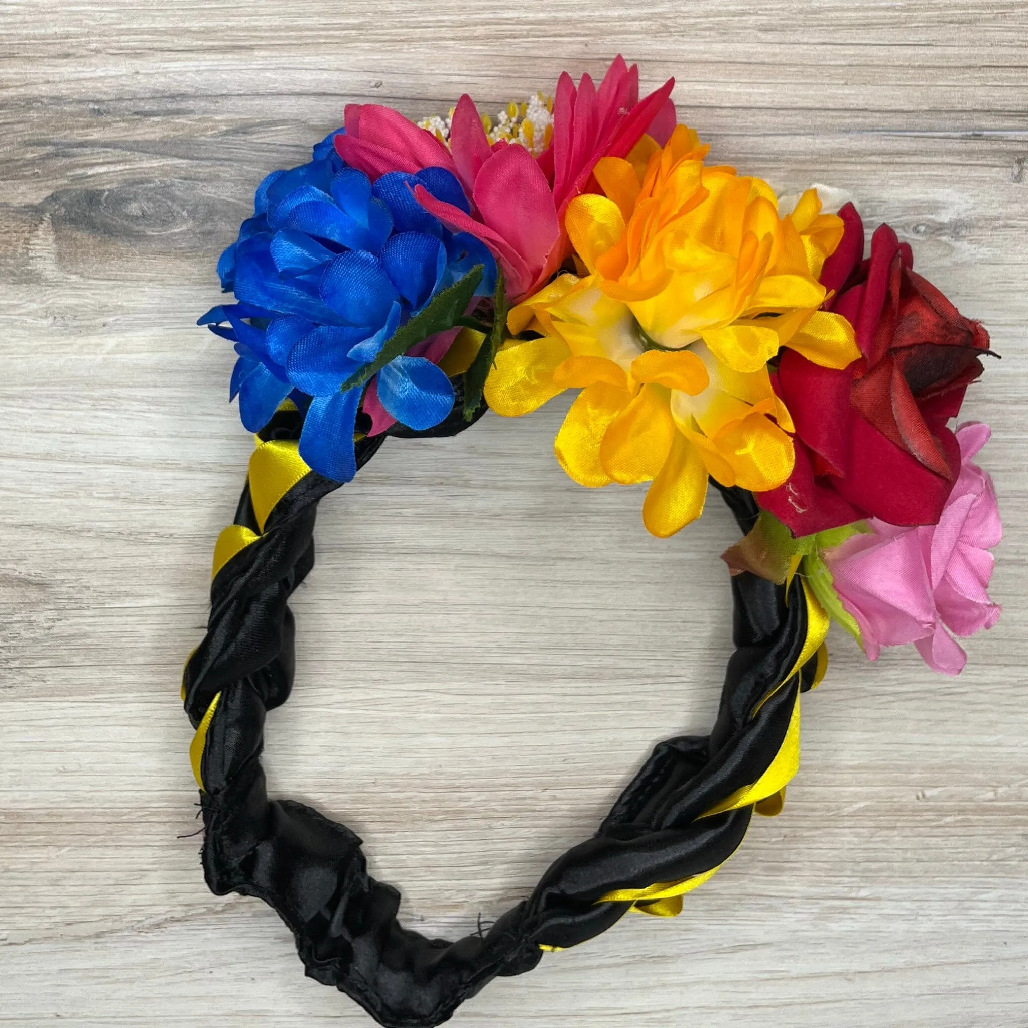 Mexican Braided Headpiece with Flowers