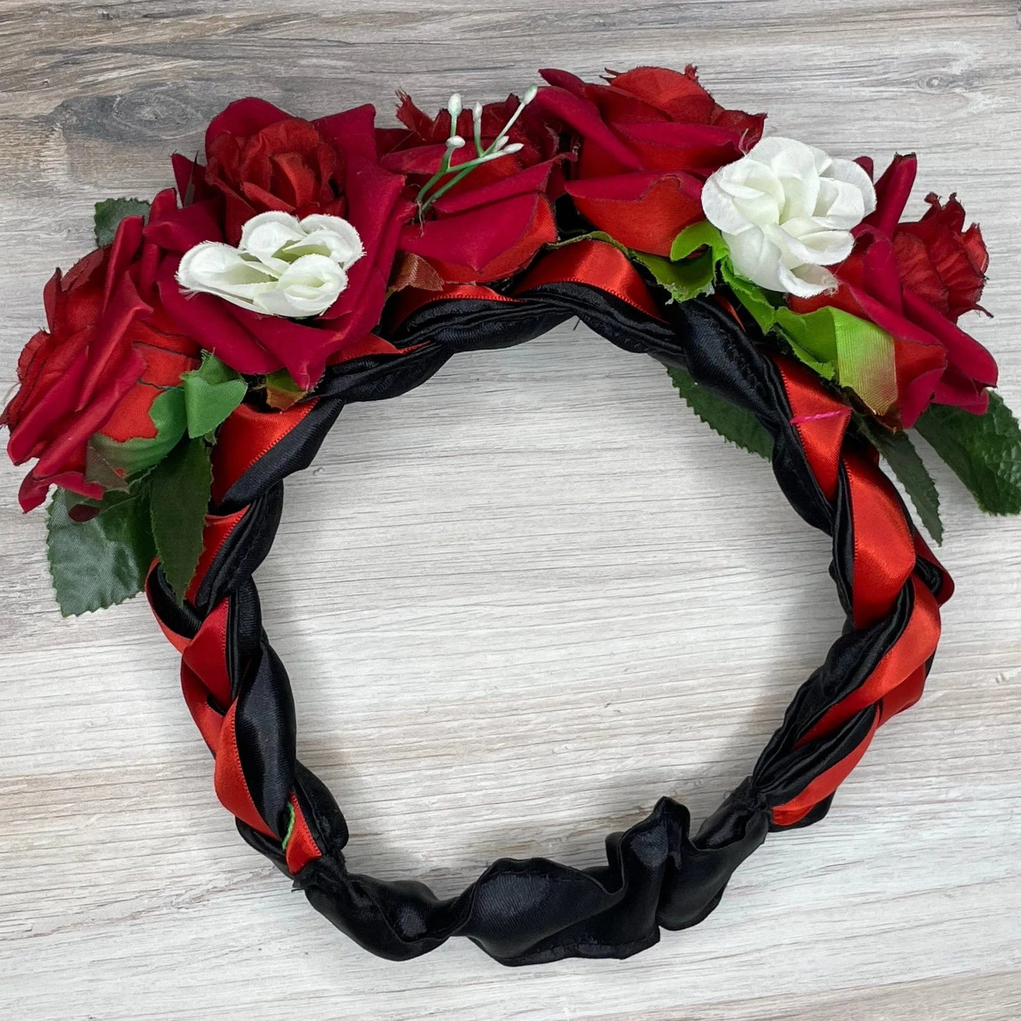 Mexican Braided Headpiece with Flowers