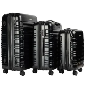 Olympus Noctis 3PC Luggage Set Hard Shell ABS PC - Stygian Black