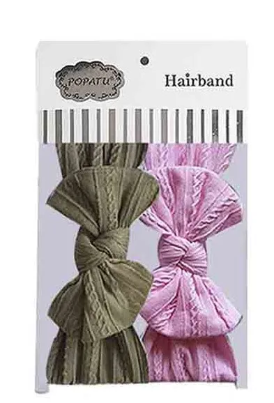 Popatu Baby Girls 2-Piece Elastic Headband Set