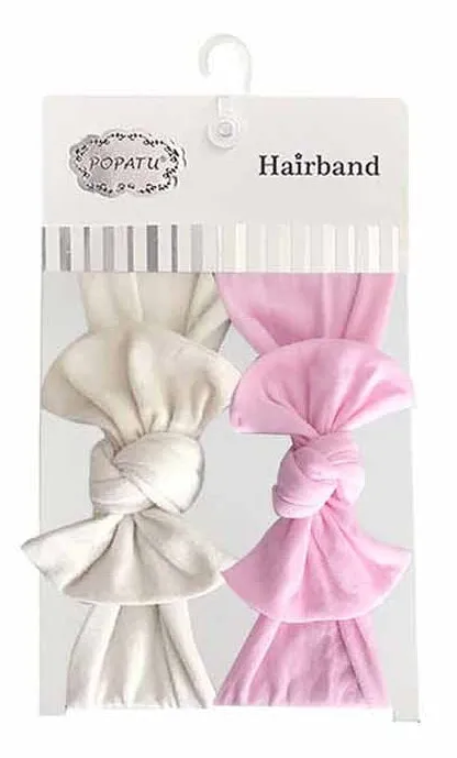 Popatu Baby Girls 2-Piece Elastic Headband Set