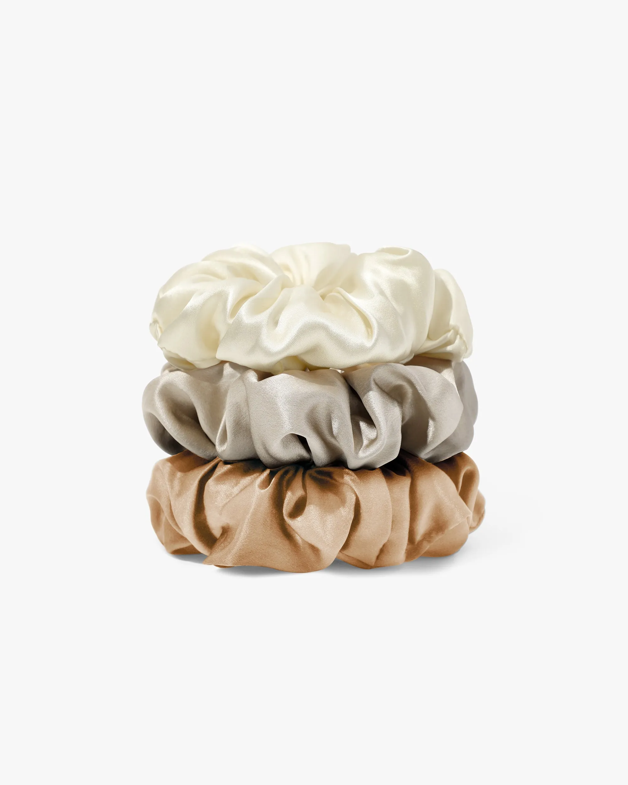 Pure Silk Scrunchies 3PCS