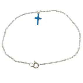 Pyros Blue Cross Bracelet