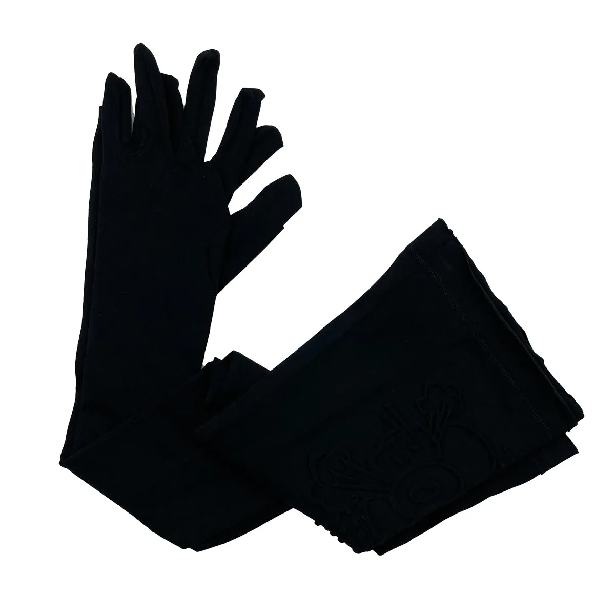 "BOOM" EMBOSSED LONG GLOVES