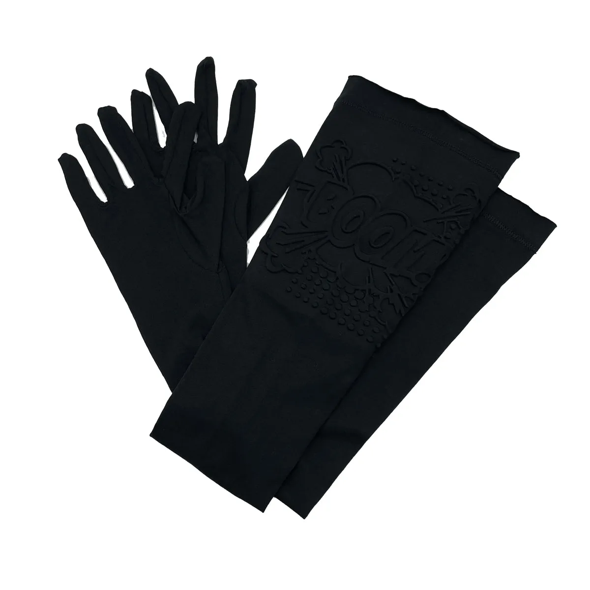 "BOOM" EMBOSSED LONG GLOVES