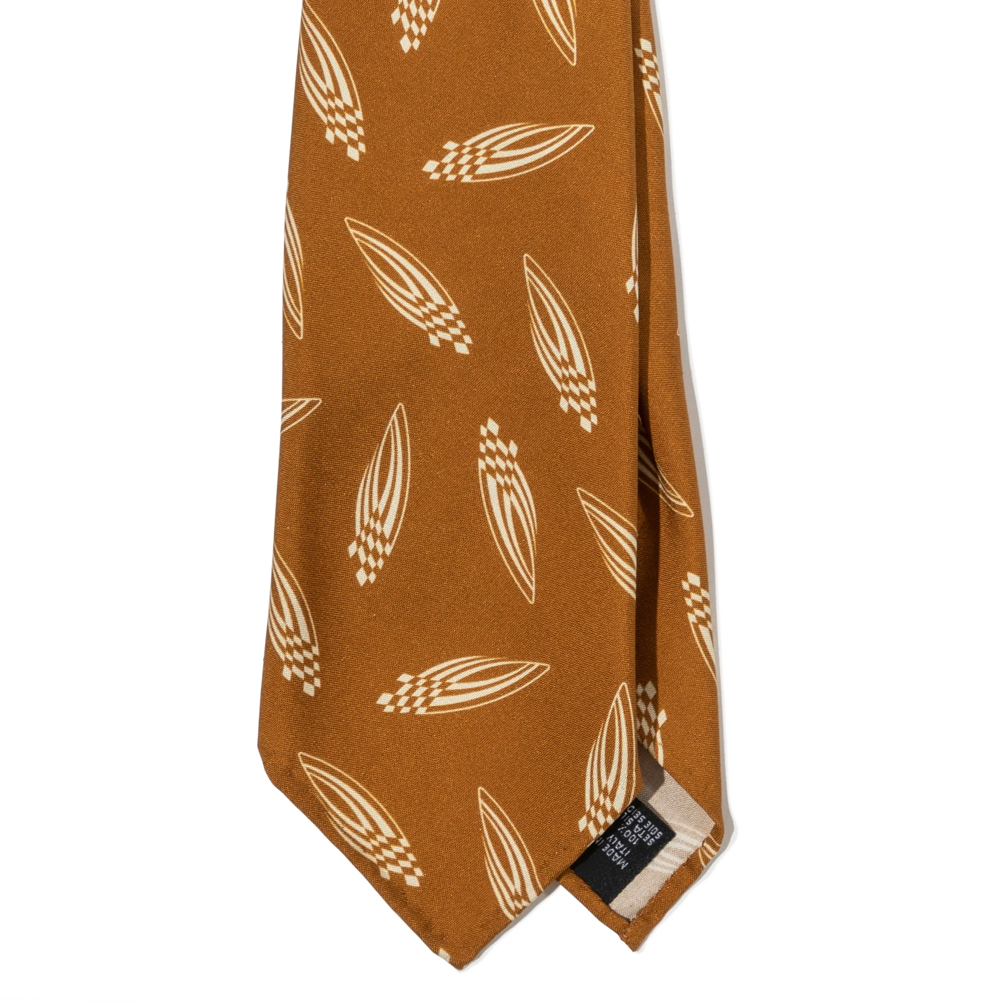 Schappe Silk Deco Print Seven-fold Tie