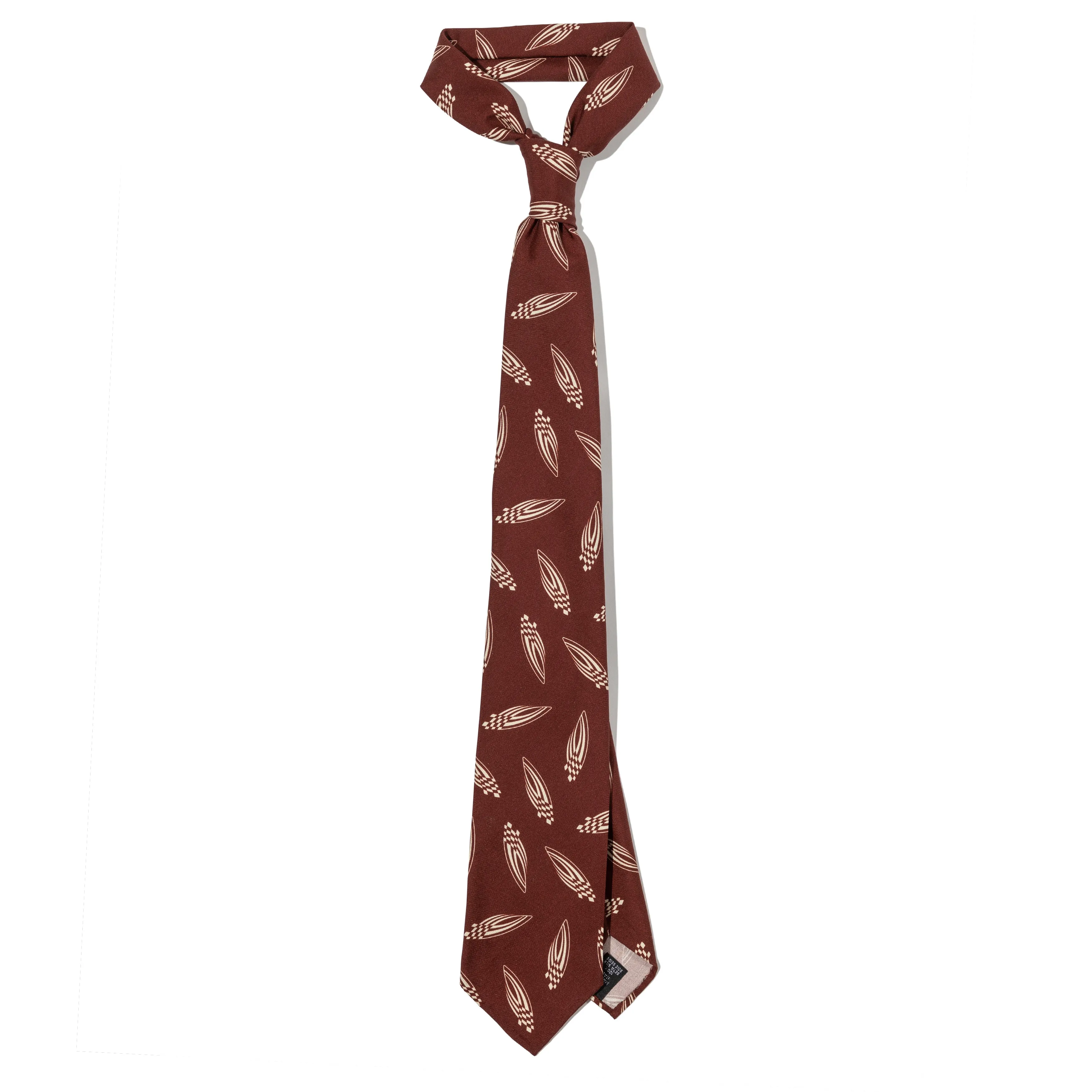 Schappe Silk Deco Print Seven-fold Tie