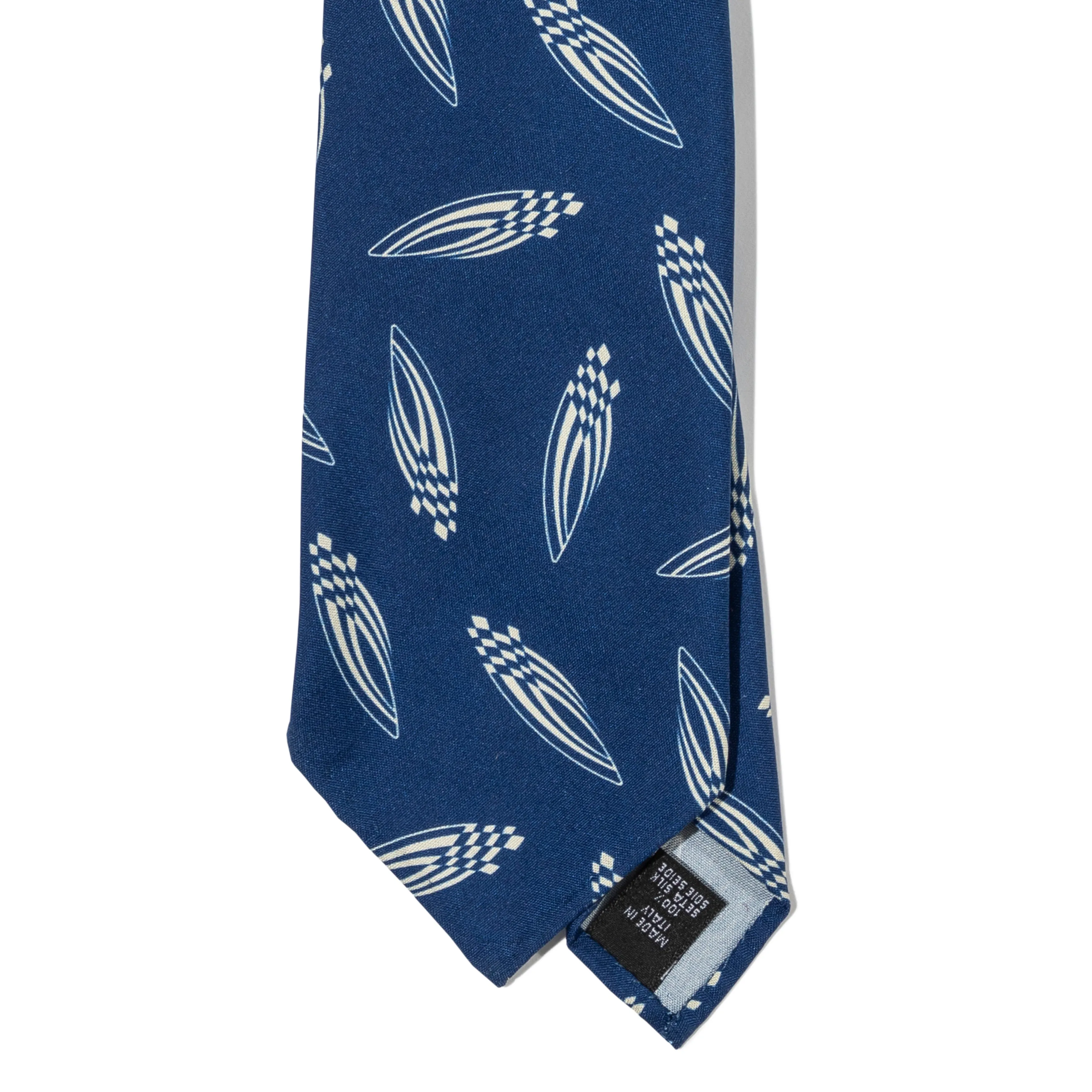 Schappe Silk Deco Print Seven-fold Tie