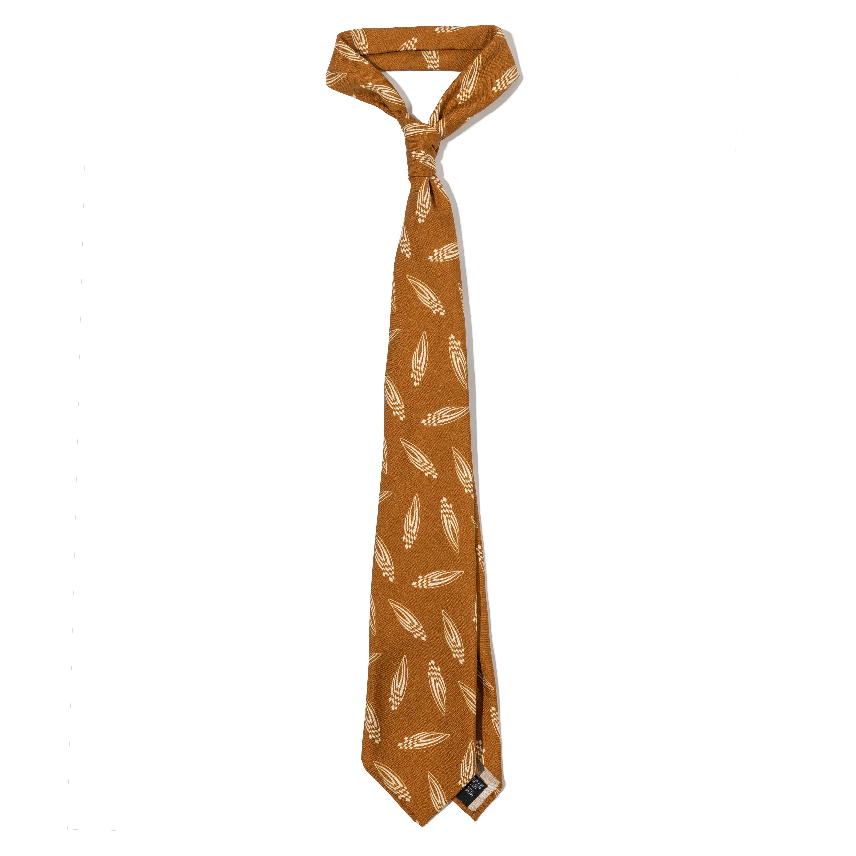 Schappe Silk Deco Print Seven-fold Tie