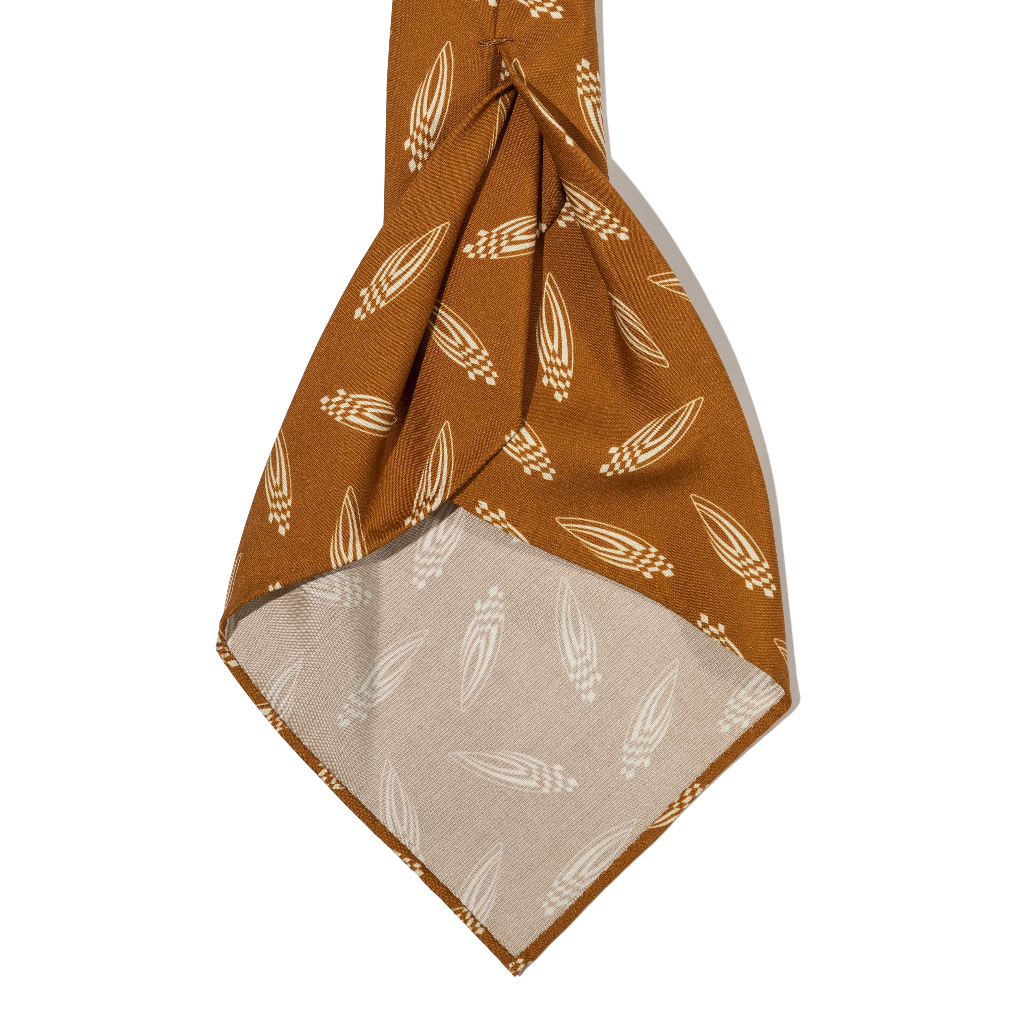 Schappe Silk Deco Print Seven-fold Tie