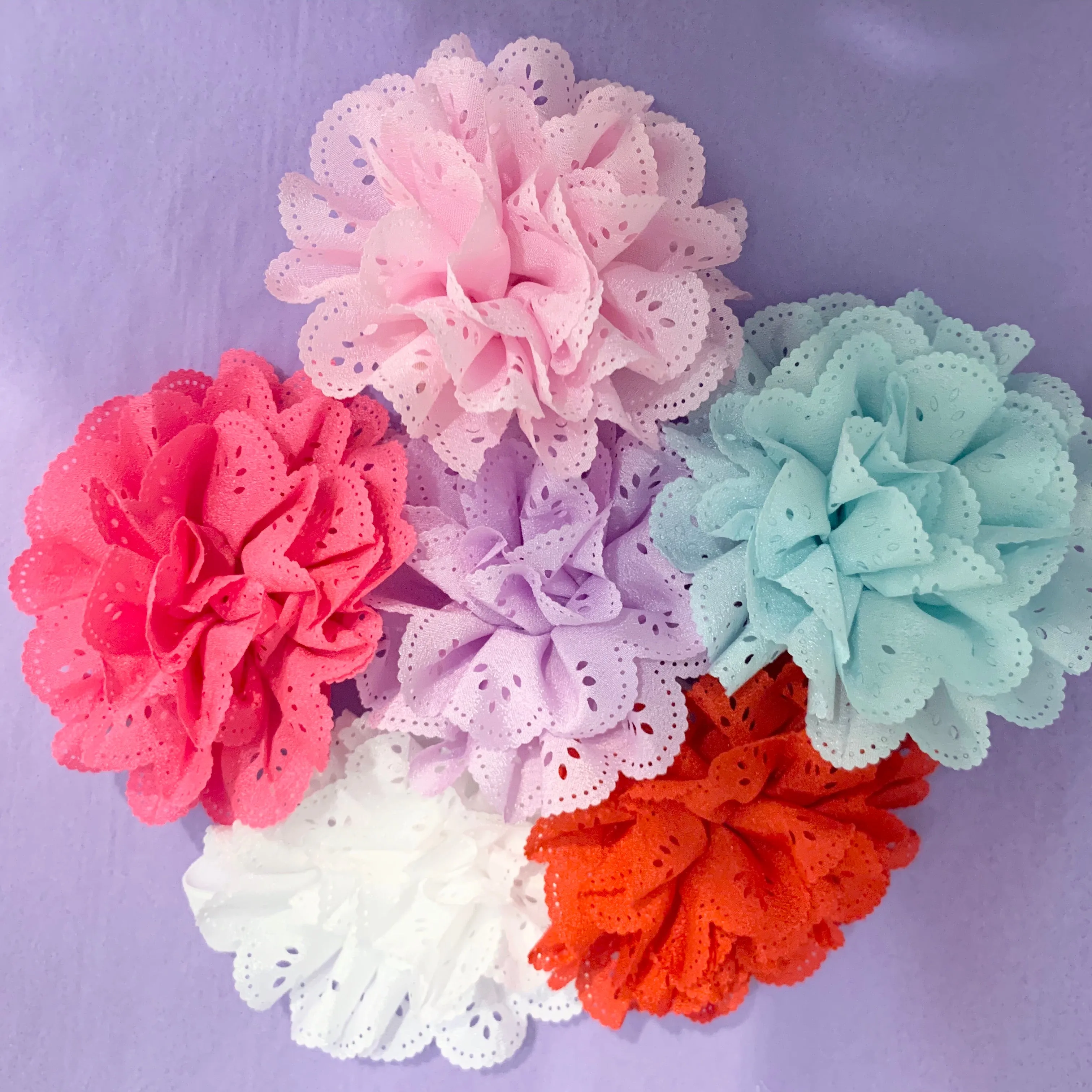 set of 6 flower headband