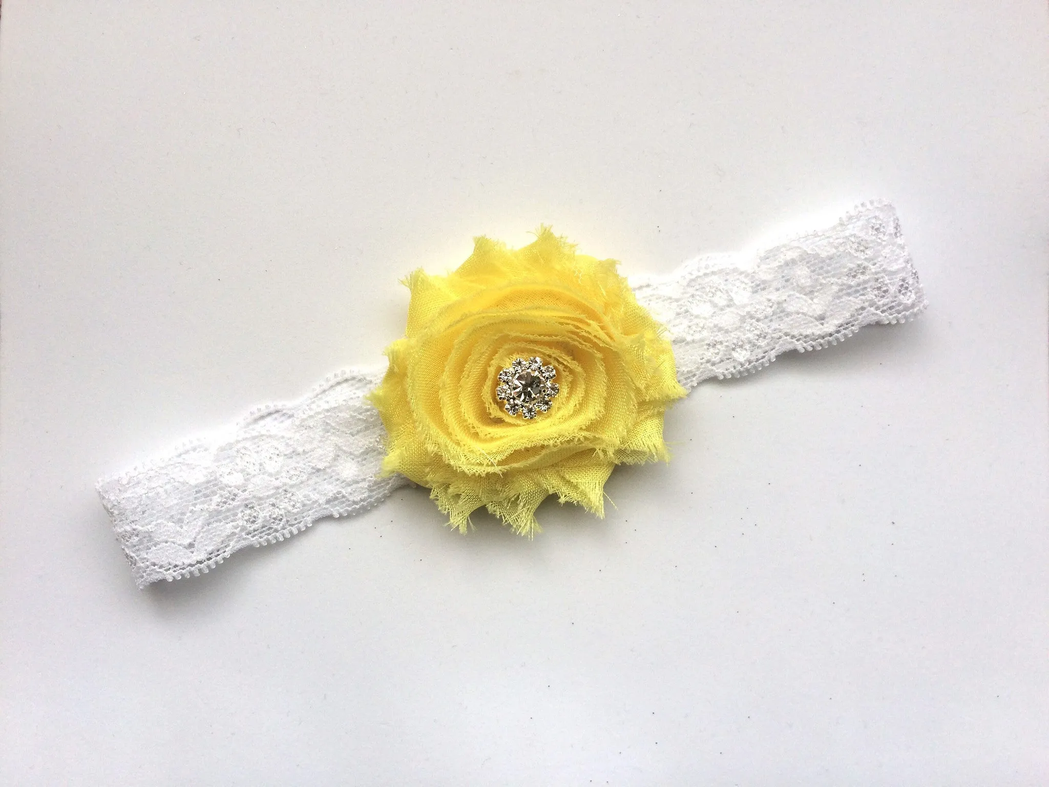 Shabby flower Headband-pick your color!