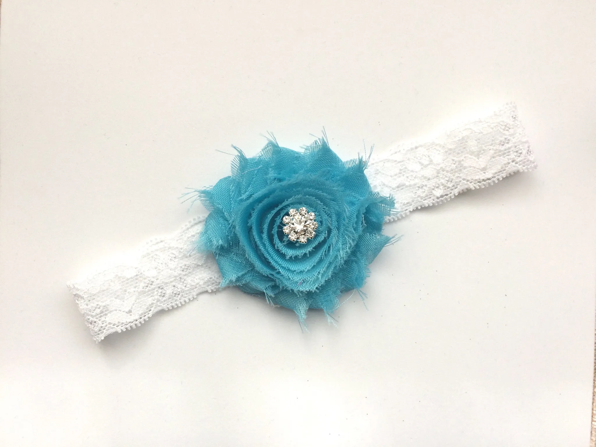 Shabby flower Headband-pick your color!