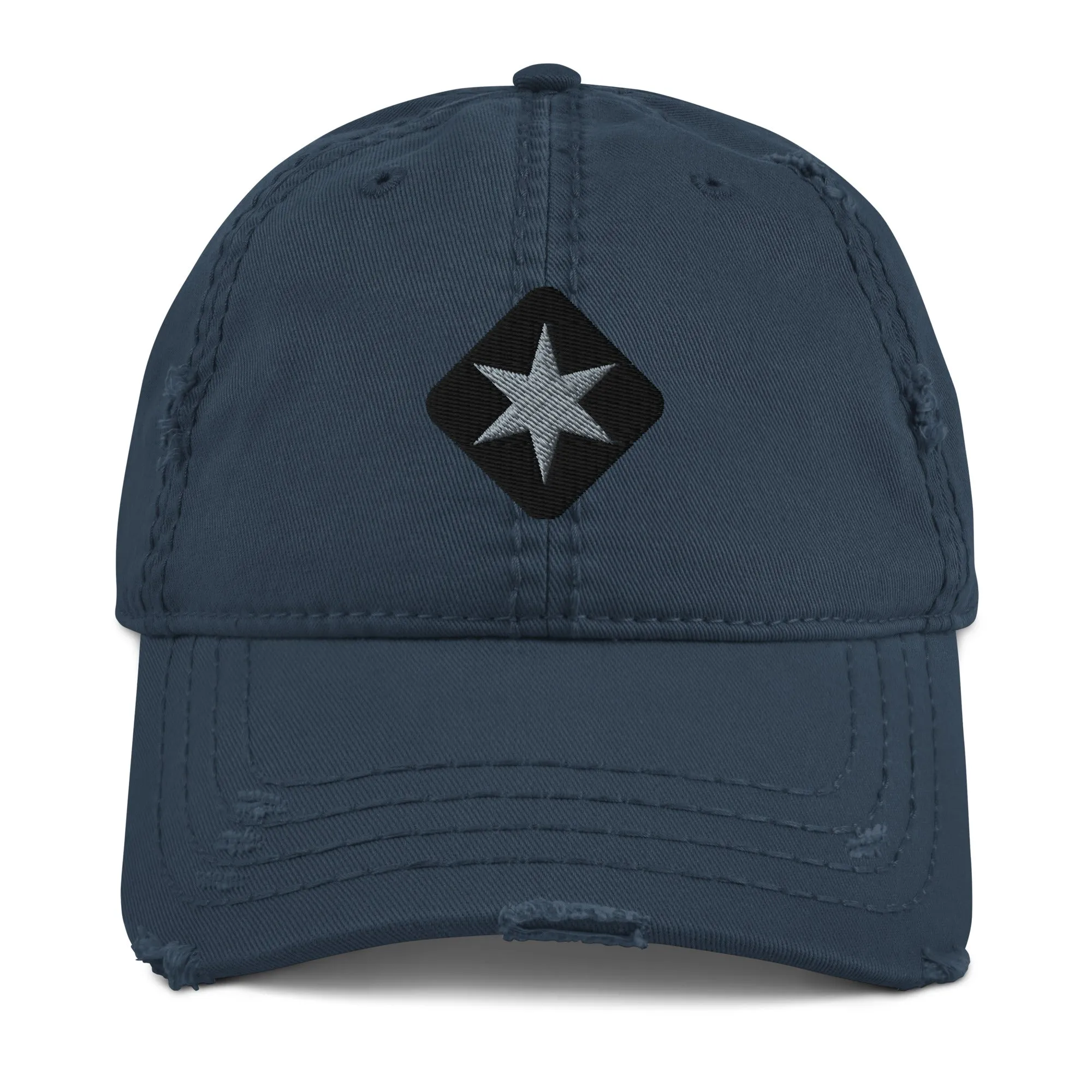 Star Logo Distressed Baseball Hat