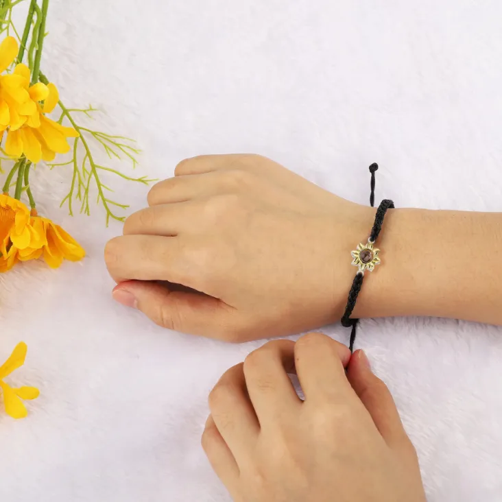 Sunflower Photo Bracelet