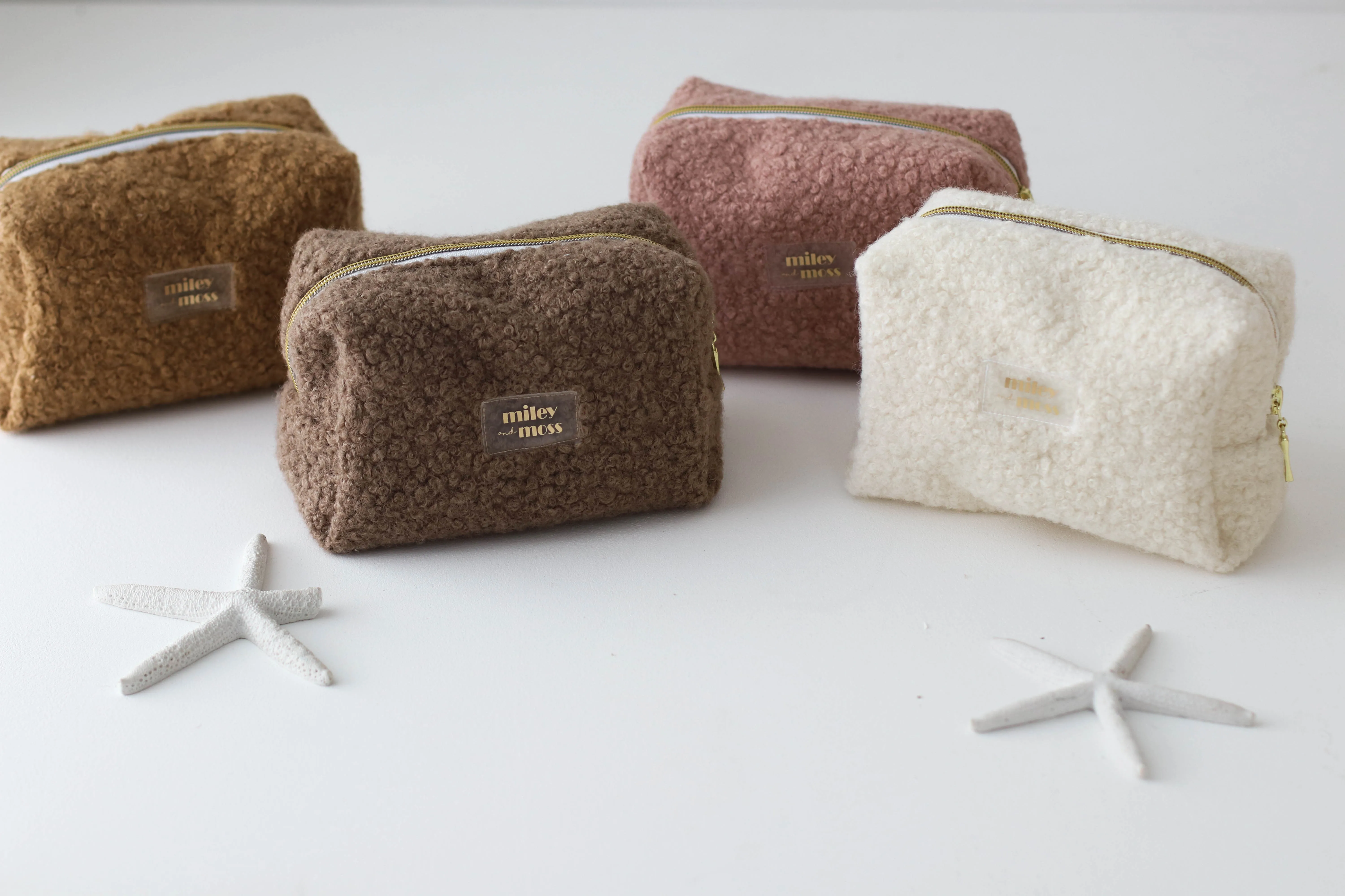 Teddy make up bag - CAPPUCINO - 2 sizes available